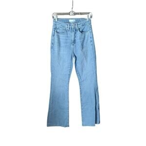 Loft Women 0 Light Wash the Curvy "Slim Flare" High Rise Denim Jeans